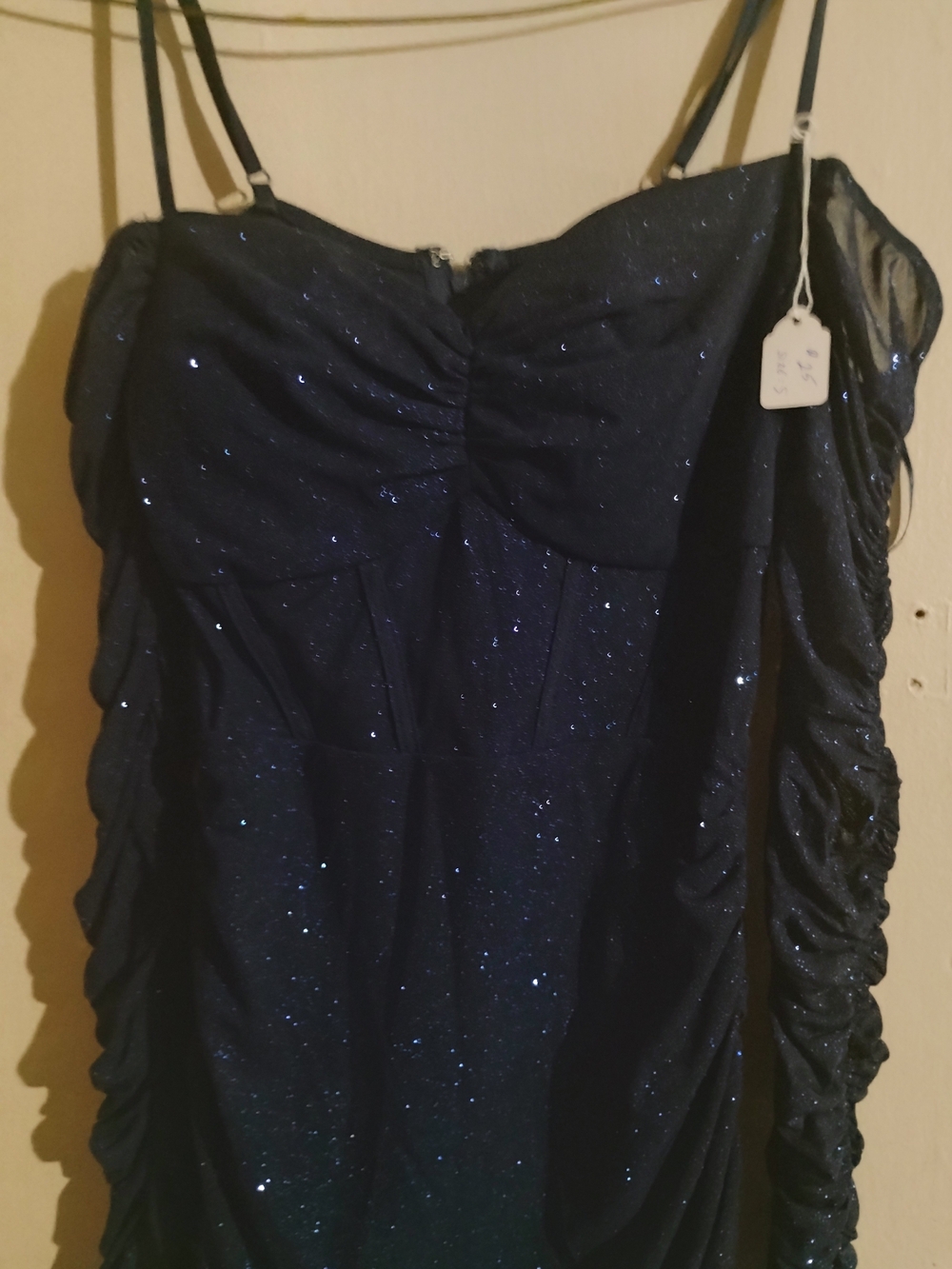 Women's Navy Sparkle Bodycon Evening Dress